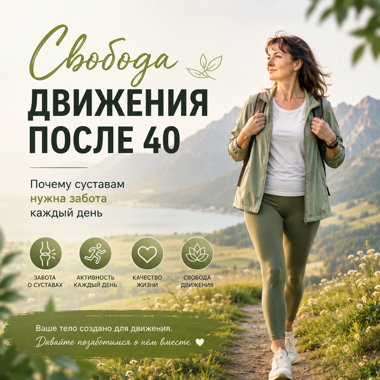 Свобода движения после 40 и забота о суставах каждый день